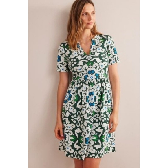 Boden Dresses & Skirts - Boden Easy Notch Neck Cotton Jersey Pocket Dress Size 10 Regular